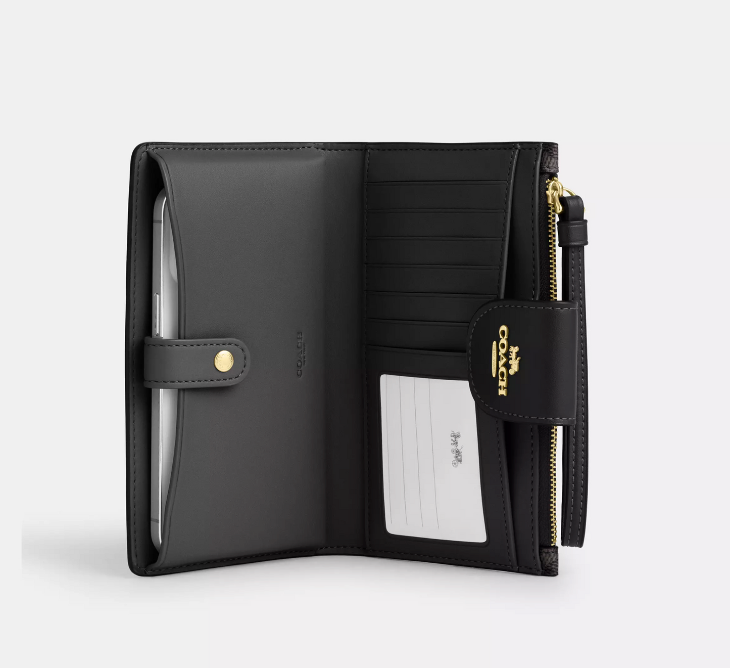 Coach Phone Wallet In Signature Canvas