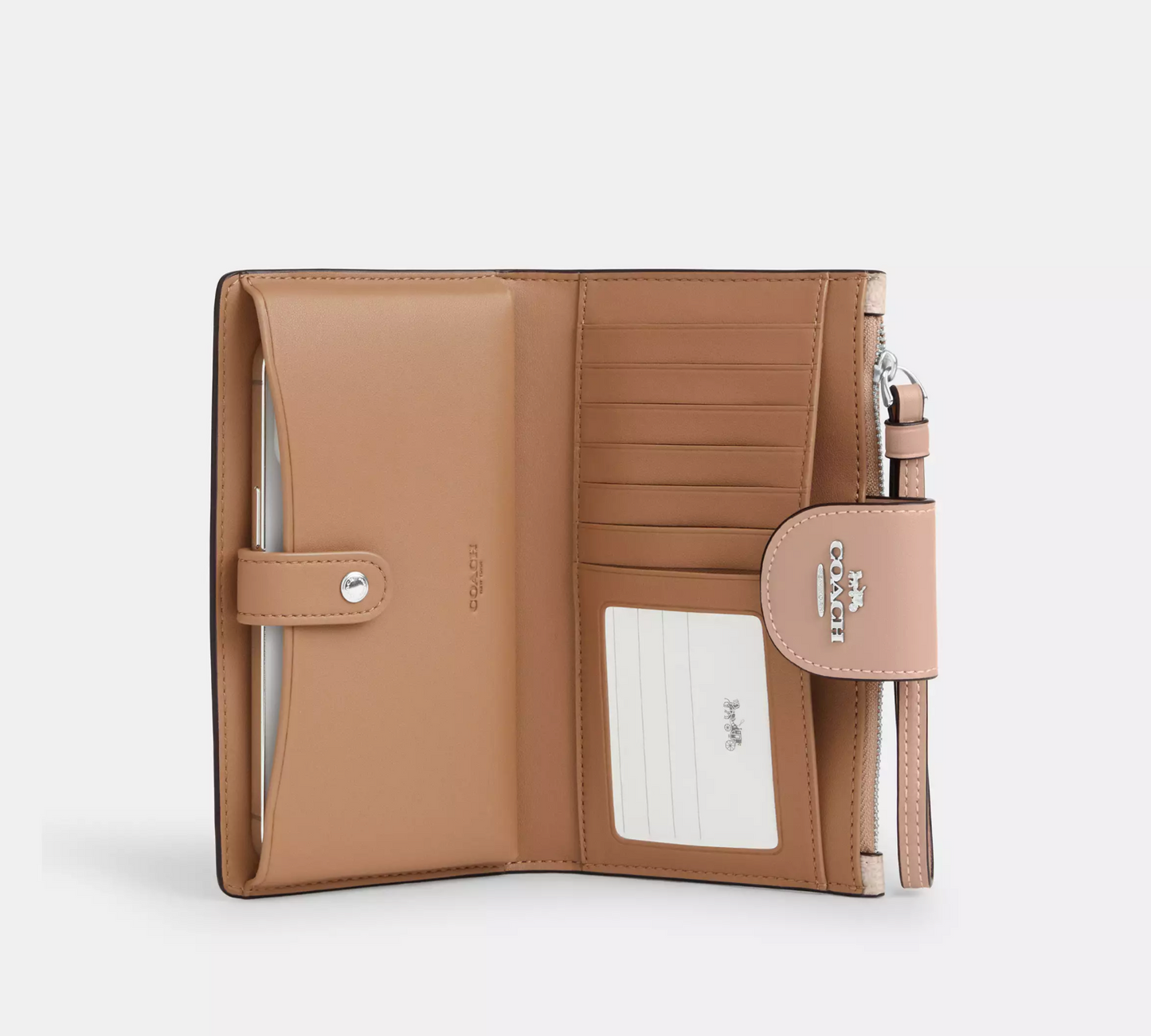 Coach Phone Wallet In Signature Canvas
