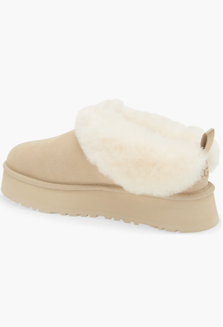 Ugg Tazzelle Genuine Shearling Collar Slipper - Mustard Seed