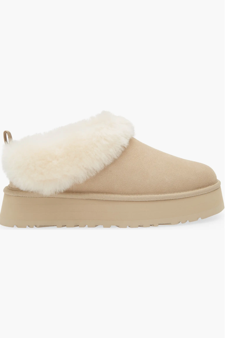 Ugg Tazzelle Genuine Shearling Collar Slipper - Mustard Seed