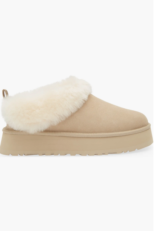 Ugg Tazzelle Genuine Shearling Collar Slipper - Mustard Seed