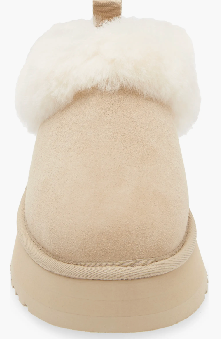 Ugg Tazzelle Genuine Shearling Collar Slipper - Mustard Seed