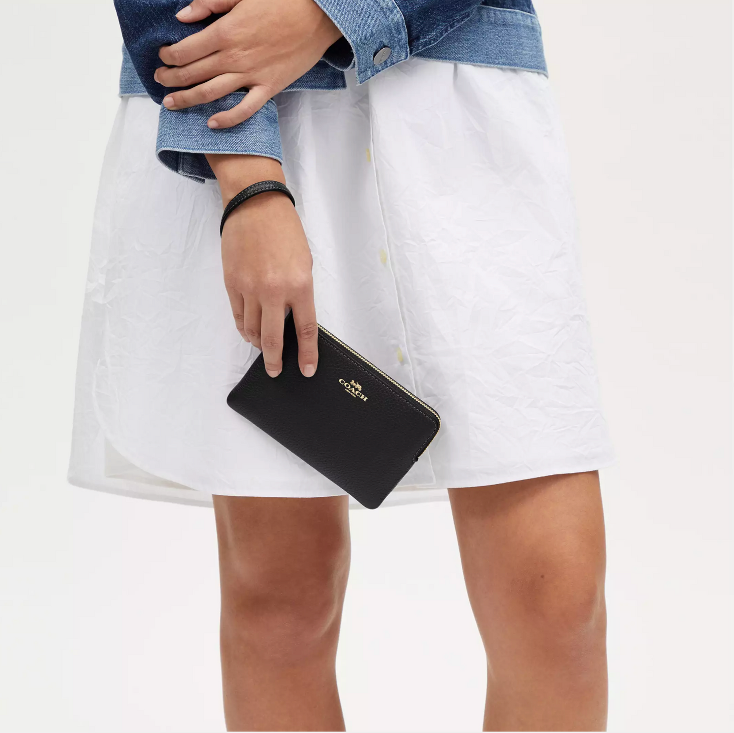 Coach Corner Zip Wristlet