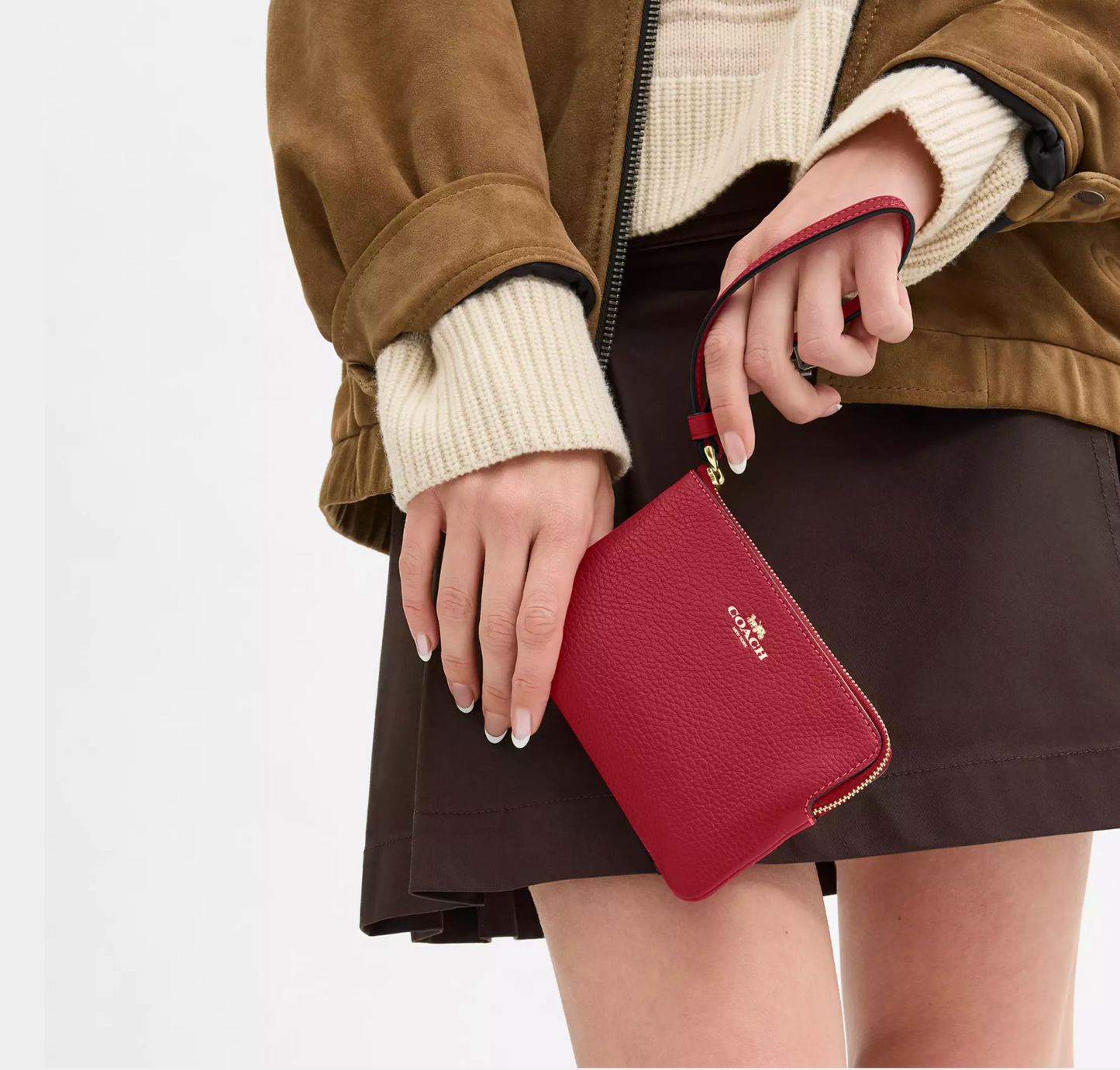 Coach Corner Zip Wristlet