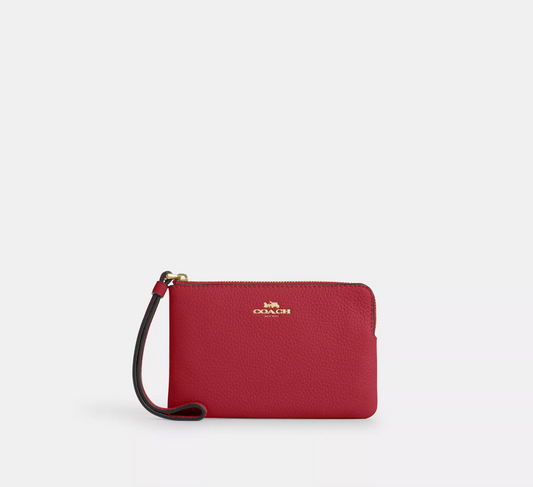 Coach Corner Zip Wristlet