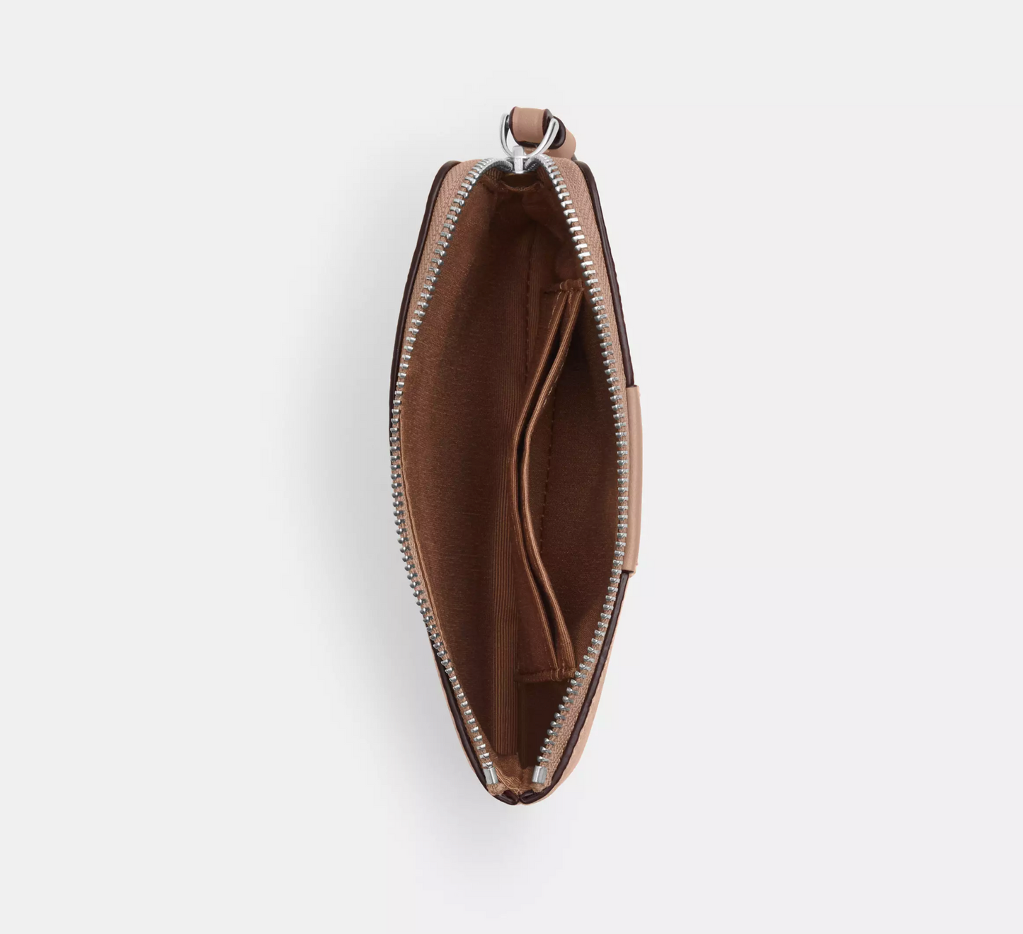 Coach Corner Zip Wristlet In Signature Canvas With Stripe