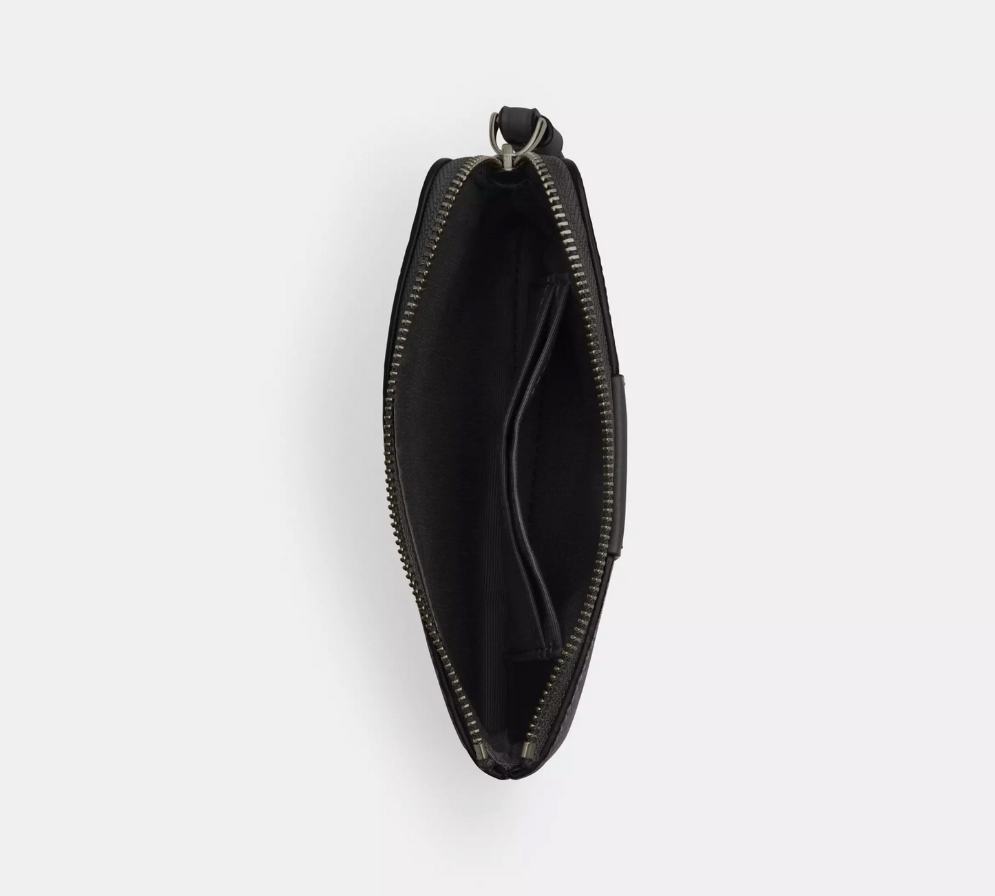 Coach Corner Zip Wristlet In Signature Canvas With Stripe
