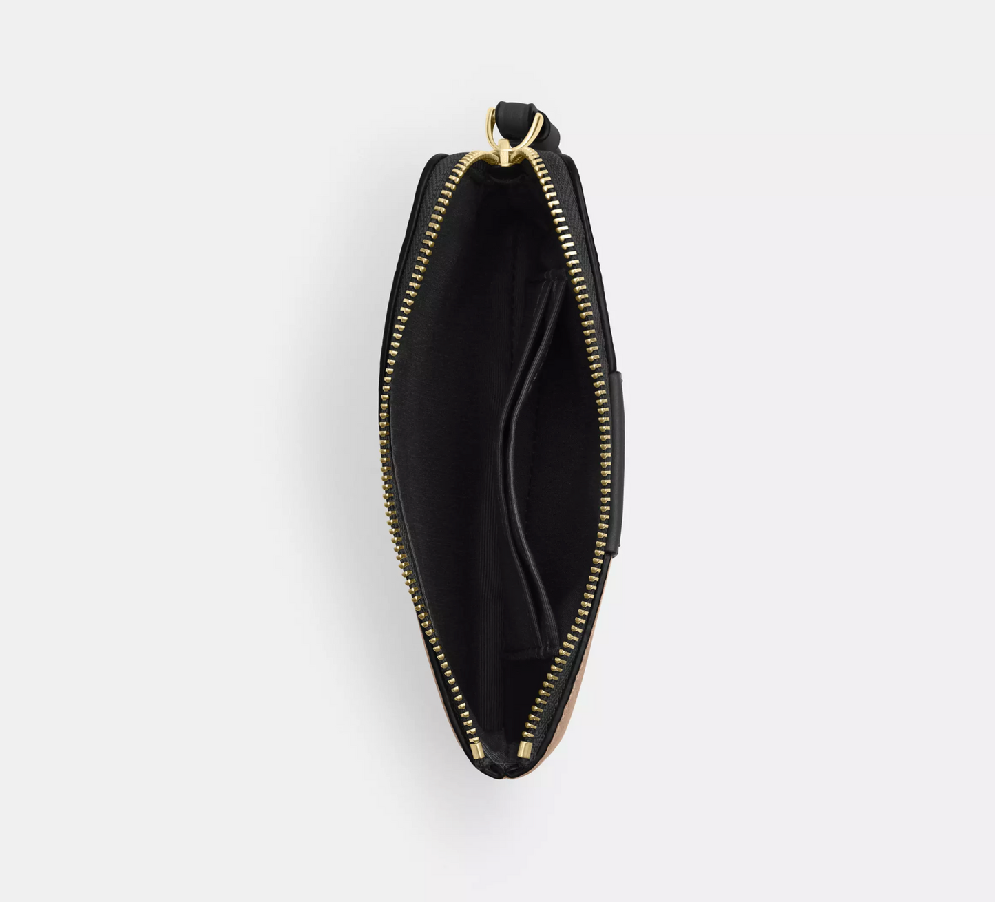 Coach Corner Zip Wristlet In Signature Canvas With Stripe