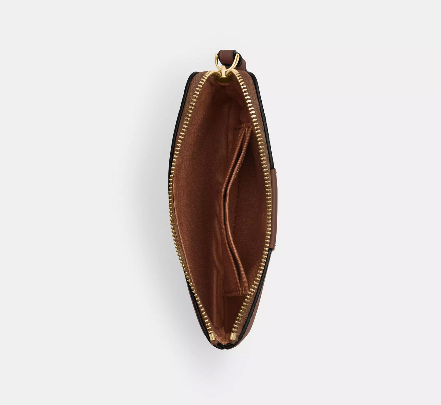 Coach Corner Zip Wristlet In Signature Canvas With Stripe