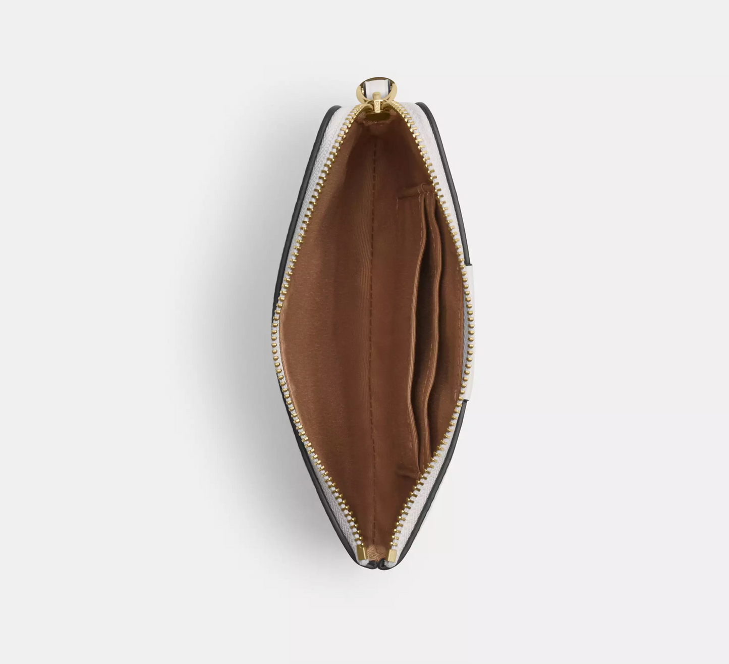 Coach Corner Zip Wristlet In Signature Canvas With Stripe