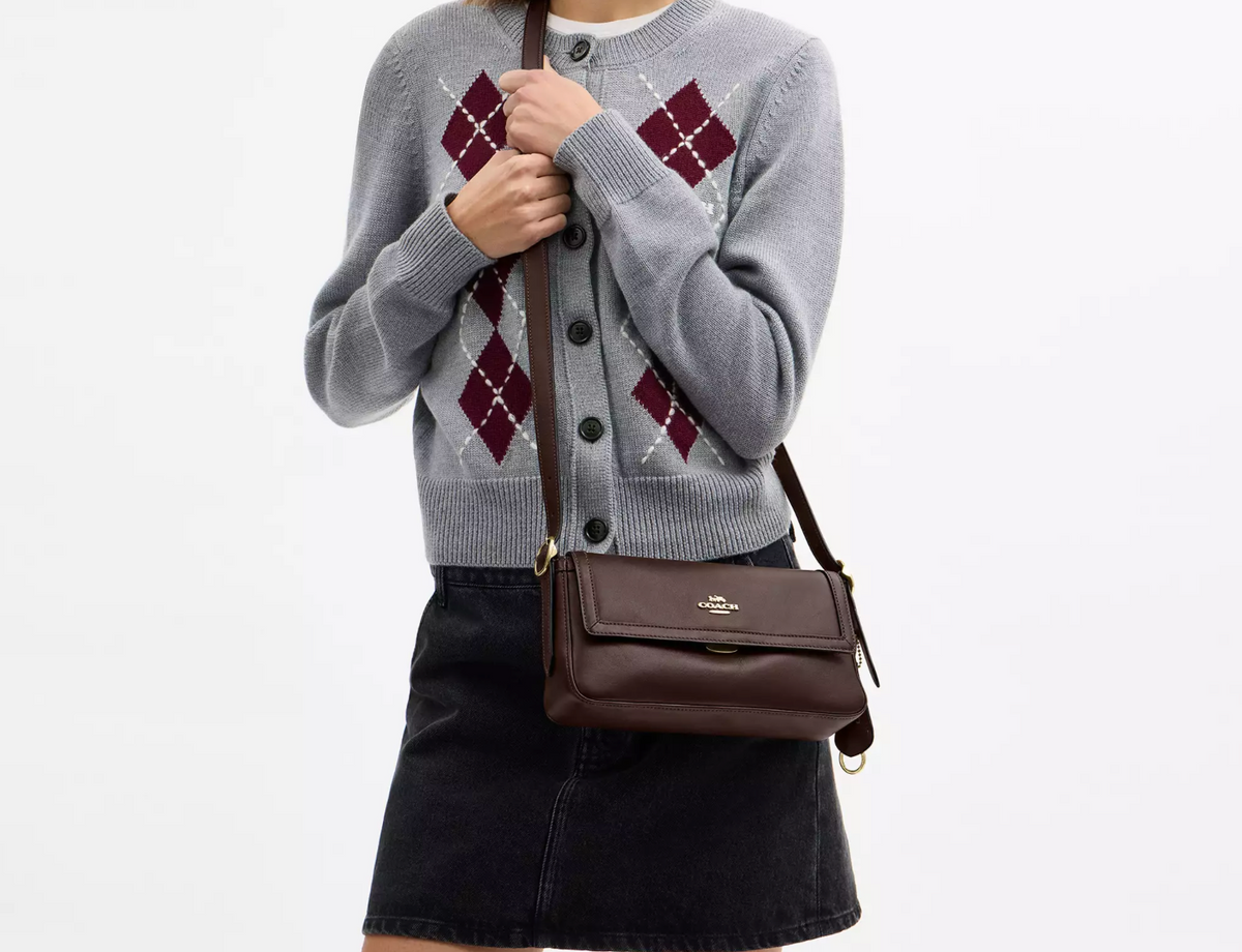 Coach Etta Small Flap Shoulder Bag - Maple