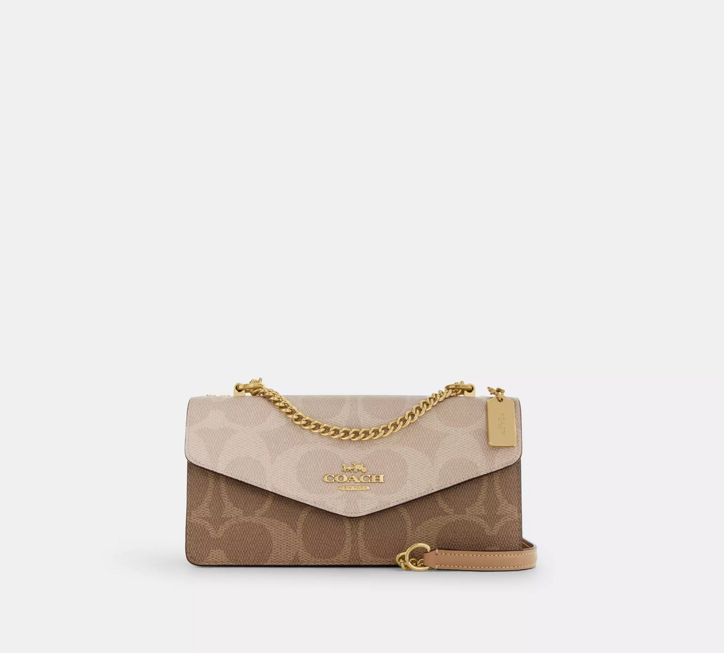 Coach Klare Envelope Crossbody Bag In Blocked Signature Canvas