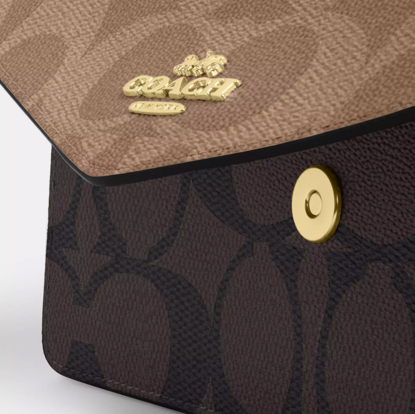 Coach Klare Envelope Crossbody Bag In Blocked Signature Canvas