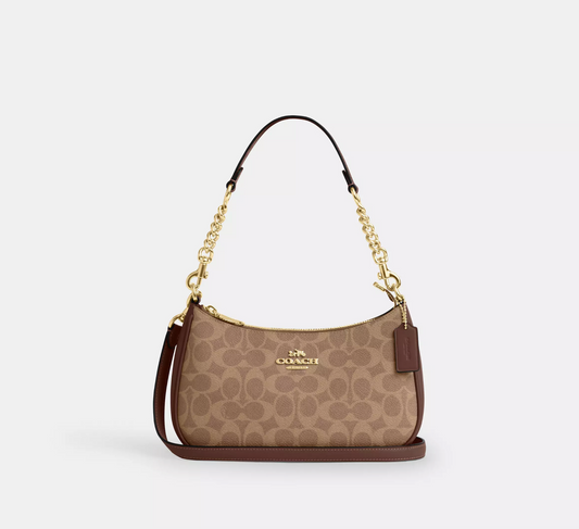 Coach Teri Shoulder Bag In Signature Canvas