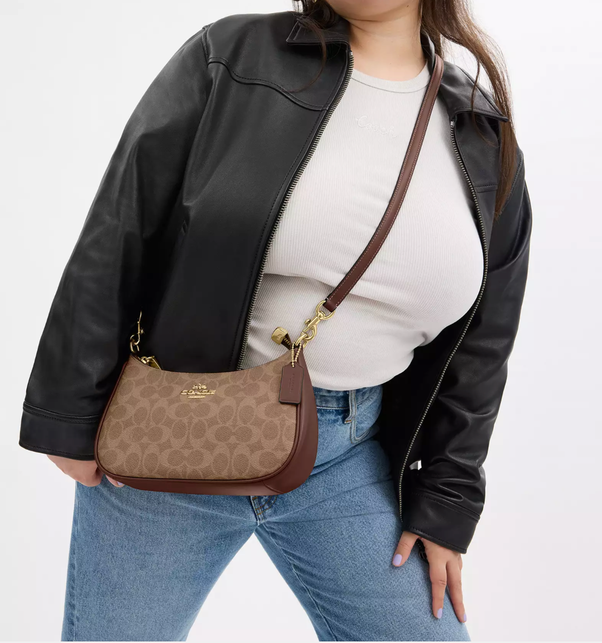 Coach Teri Shoulder Bag In Signature Canvas