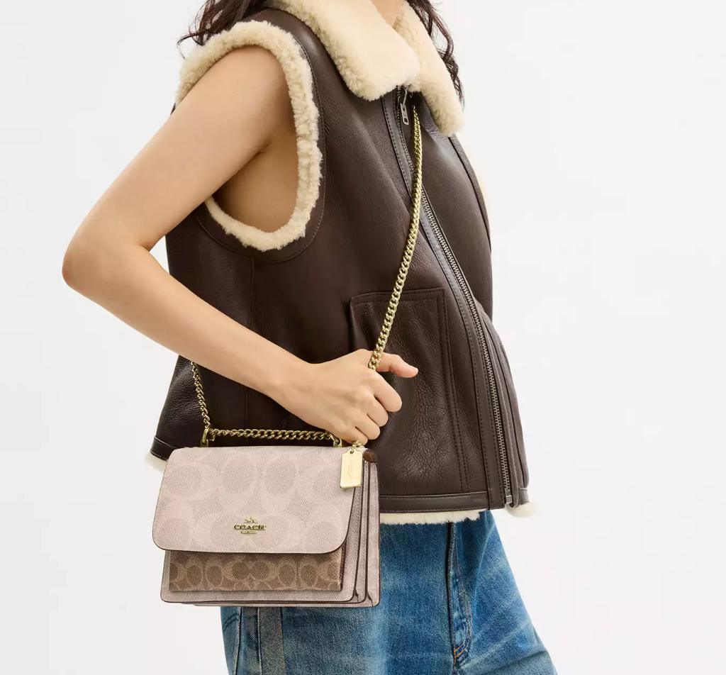 Coach Klare Crossbody Bag In Blocked Signature Canvas