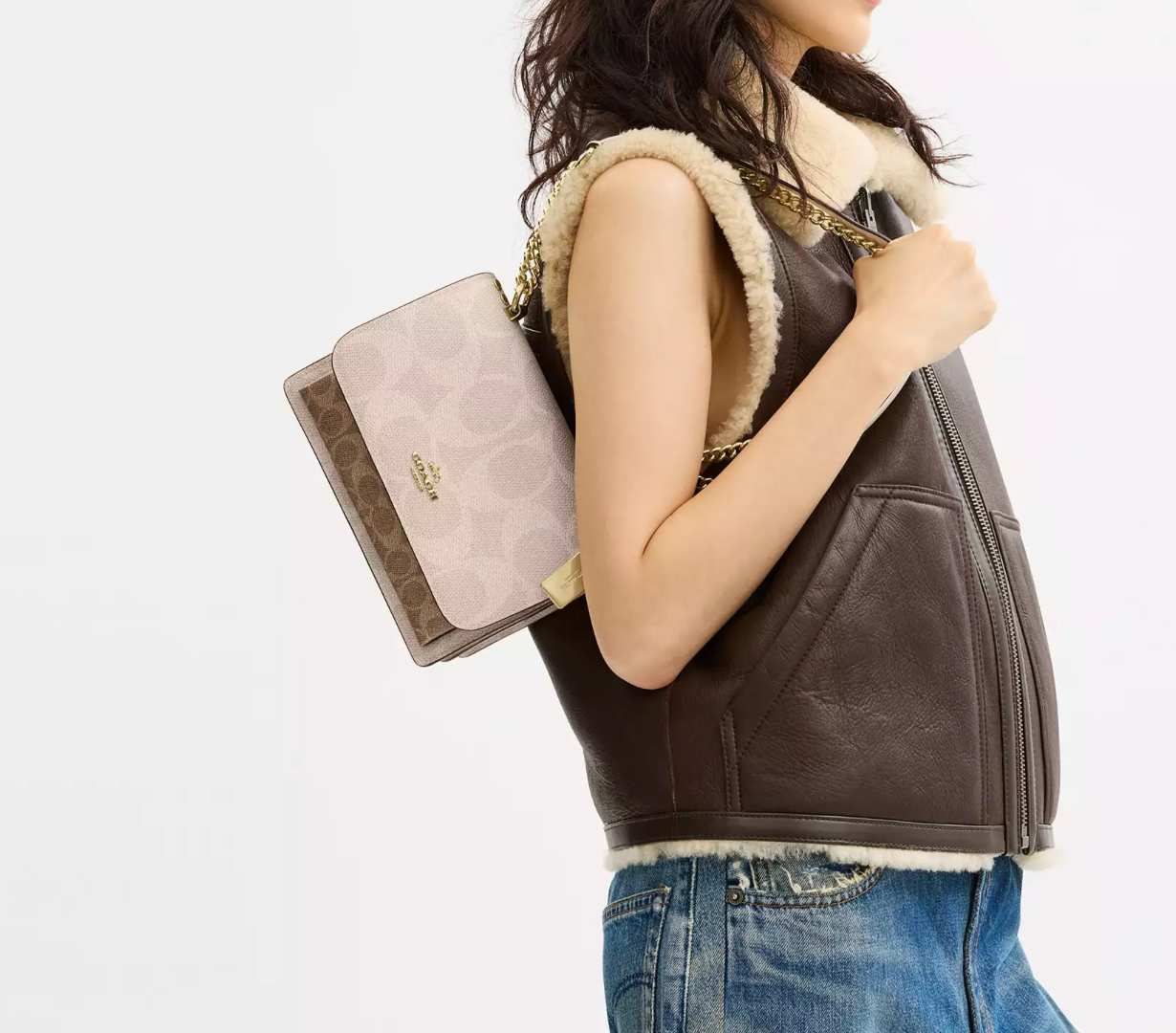 Coach Klare Crossbody Bag In Blocked Signature Canvas