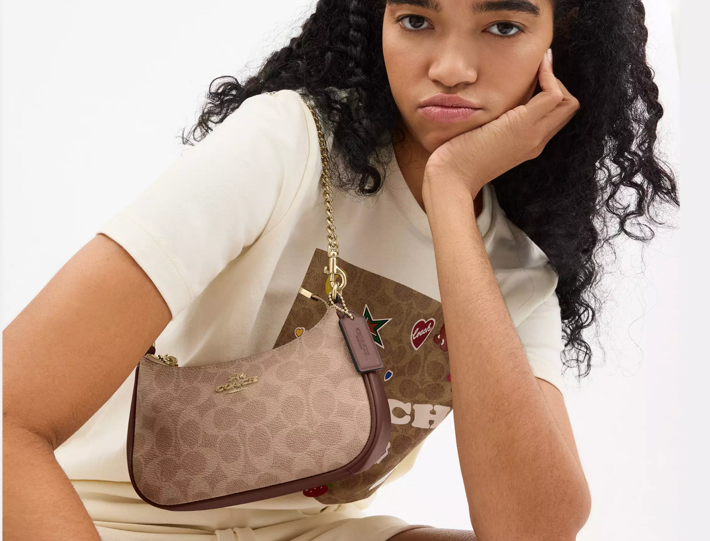 Coach Teri Mini Crossbody Bag In Signature Canvas Kadın Çanta