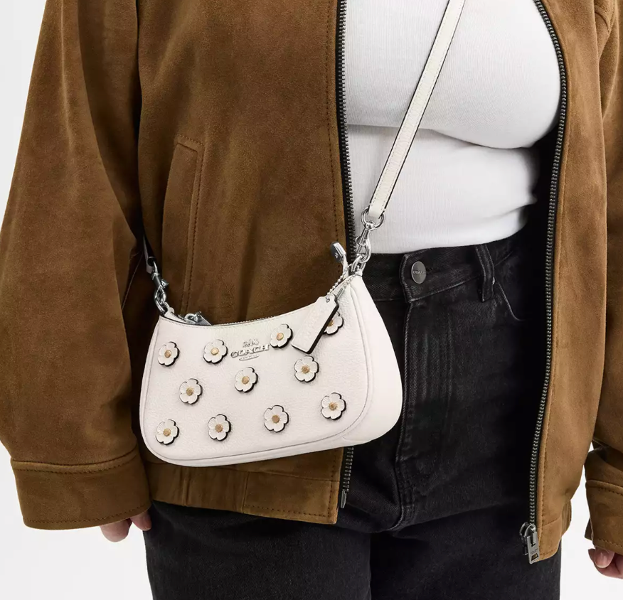 Coach Teri Mini Crossbody Bag With Floral Applique
