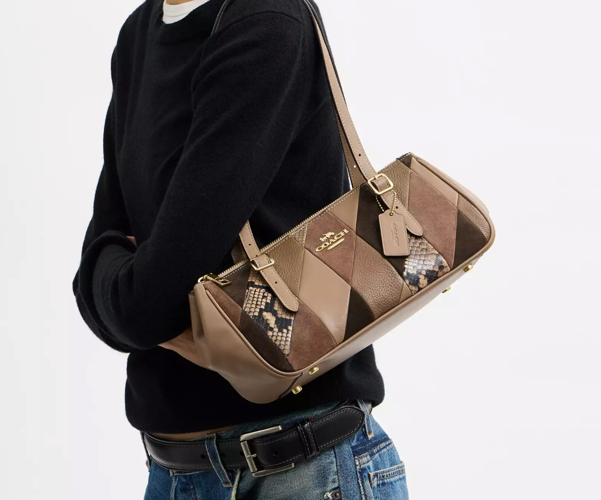 Coach Asher Shoulder Bag With Patchwork