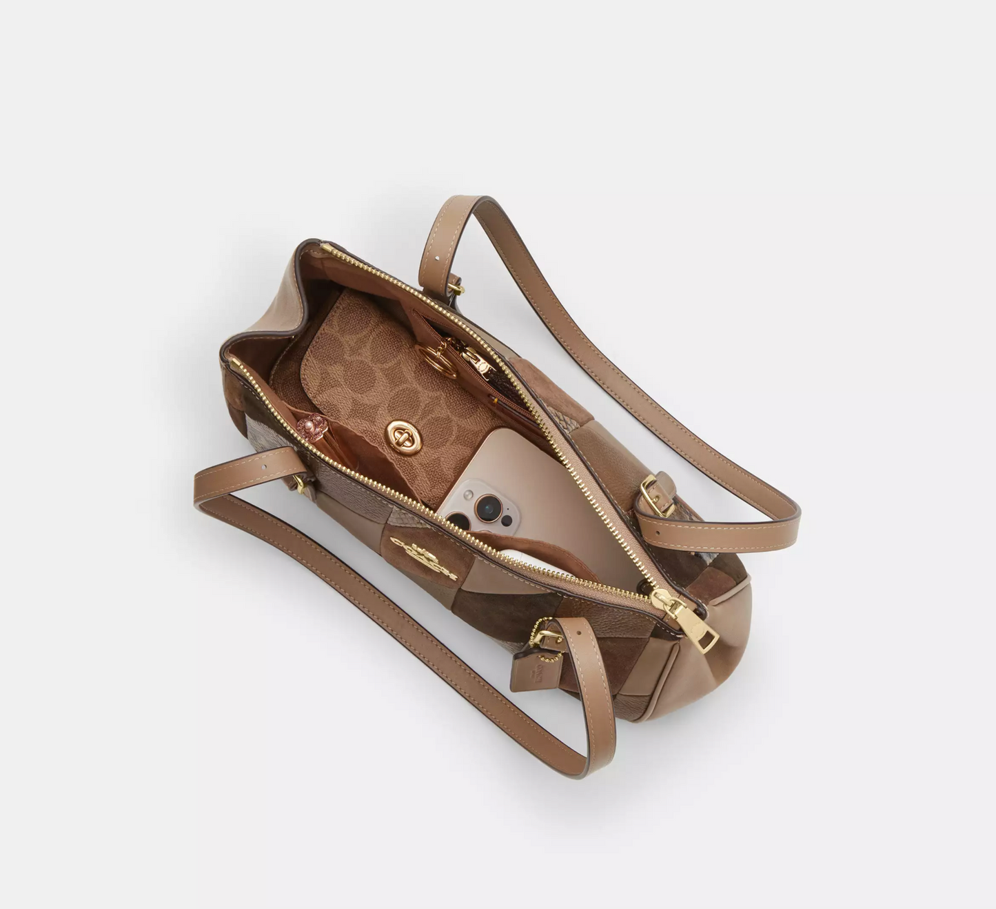 Coach Asher Shoulder Bag With Patchwork