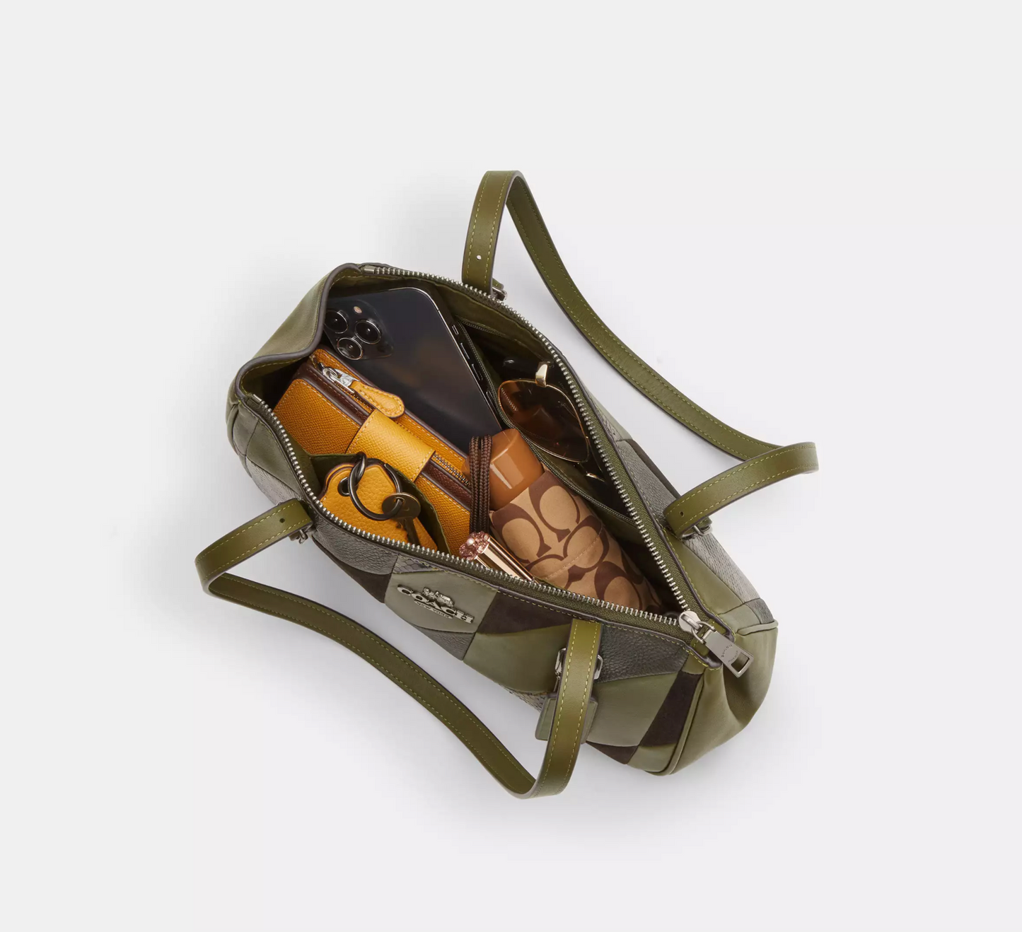 Coach Asher Shoulder Bag With Patchwork