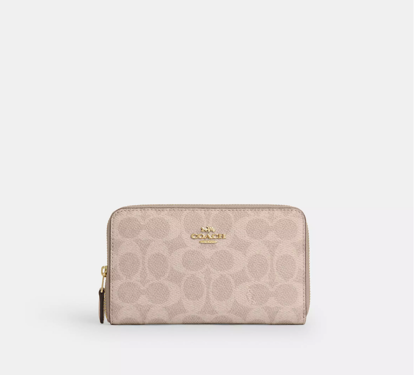 Coach Medium Id Zip Wallet In Signature Canvas