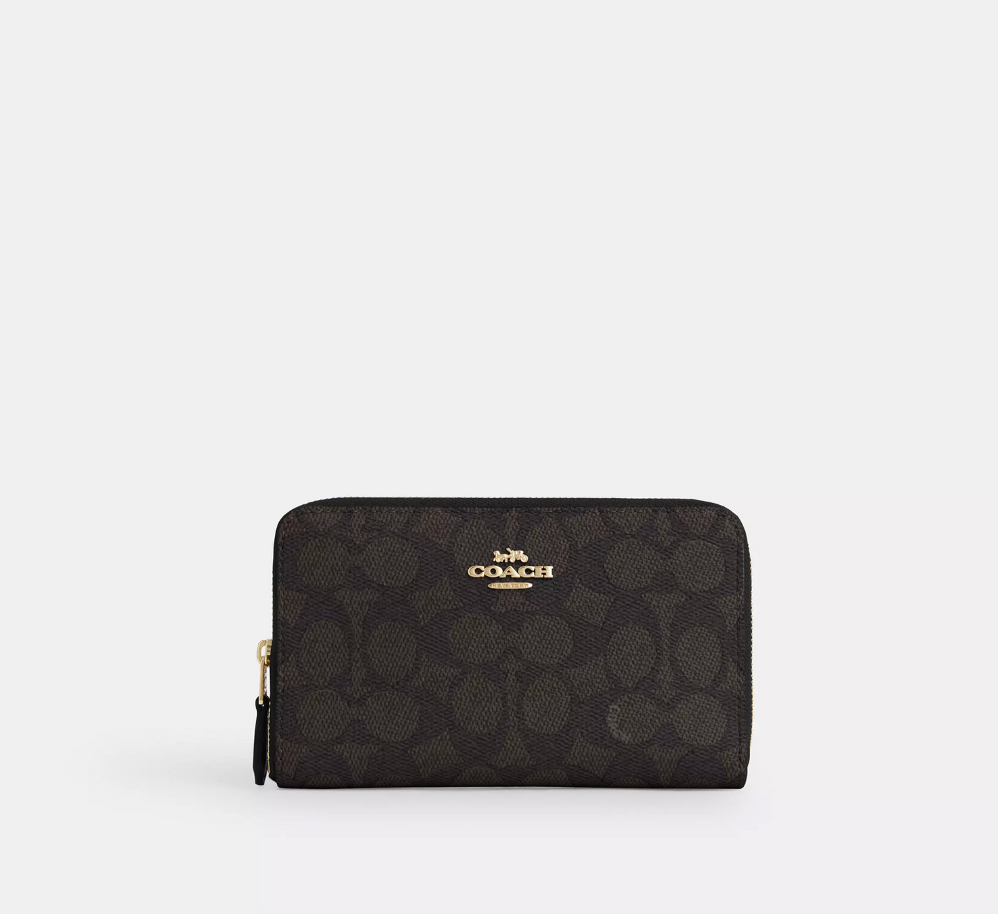 Coach Medium Id Zip Wallet In Signature Canvas