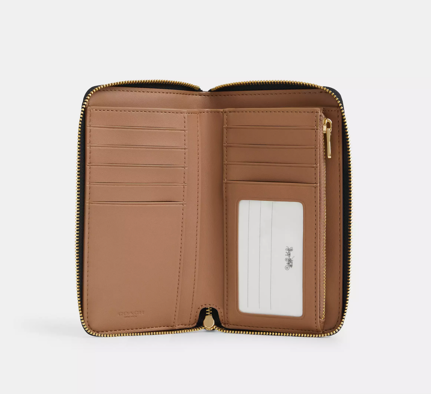 Coach Medium Id Zip Wallet In Signature Canvas