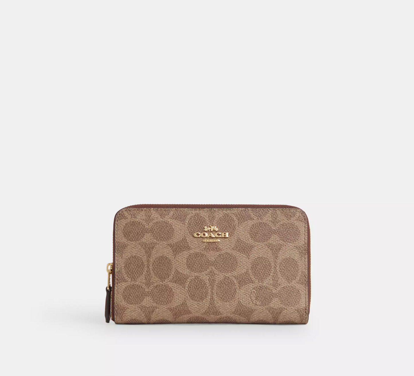 Coach Medium Id Zip Wallet In Signature Canvas