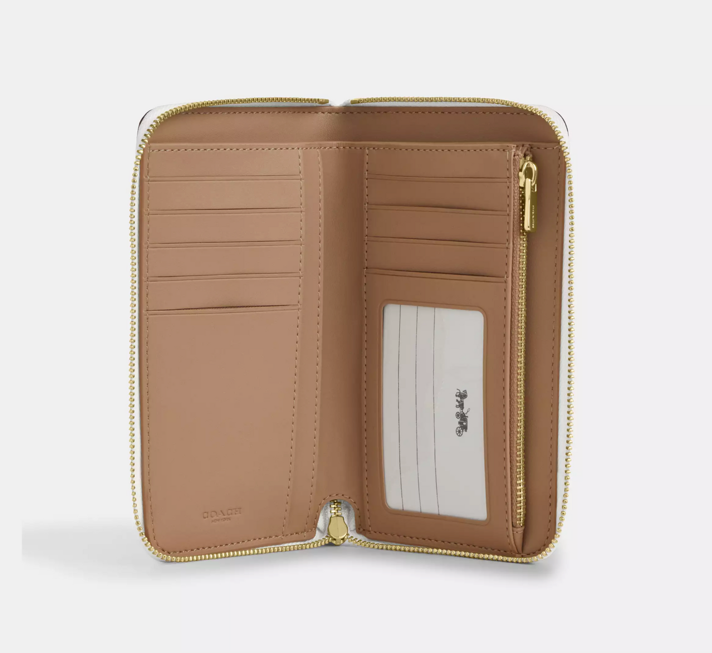Coach Medium Id Zip Wallet In Signature Canvas