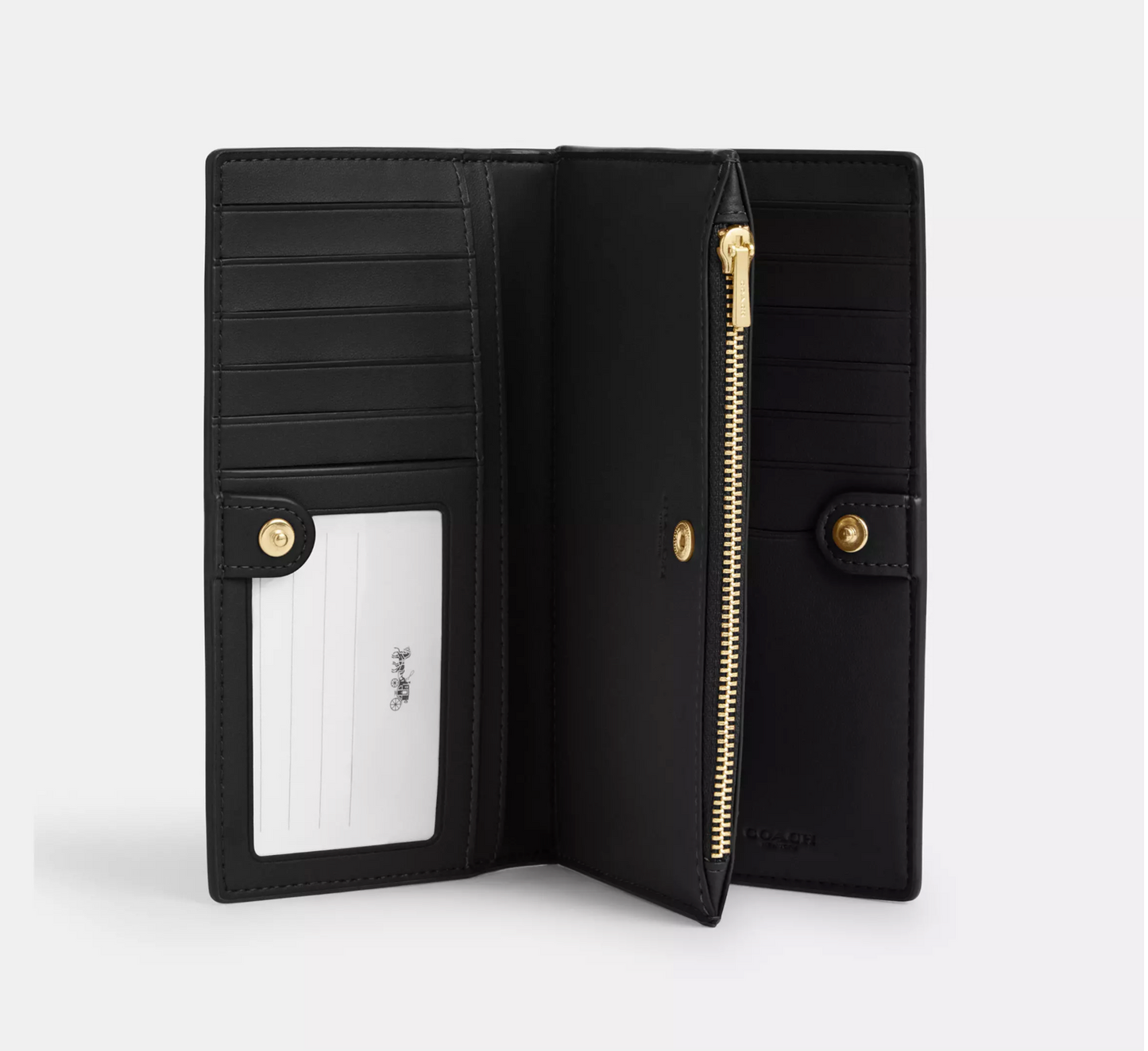 Coach Slim Zip Wallet In Signature Canvas