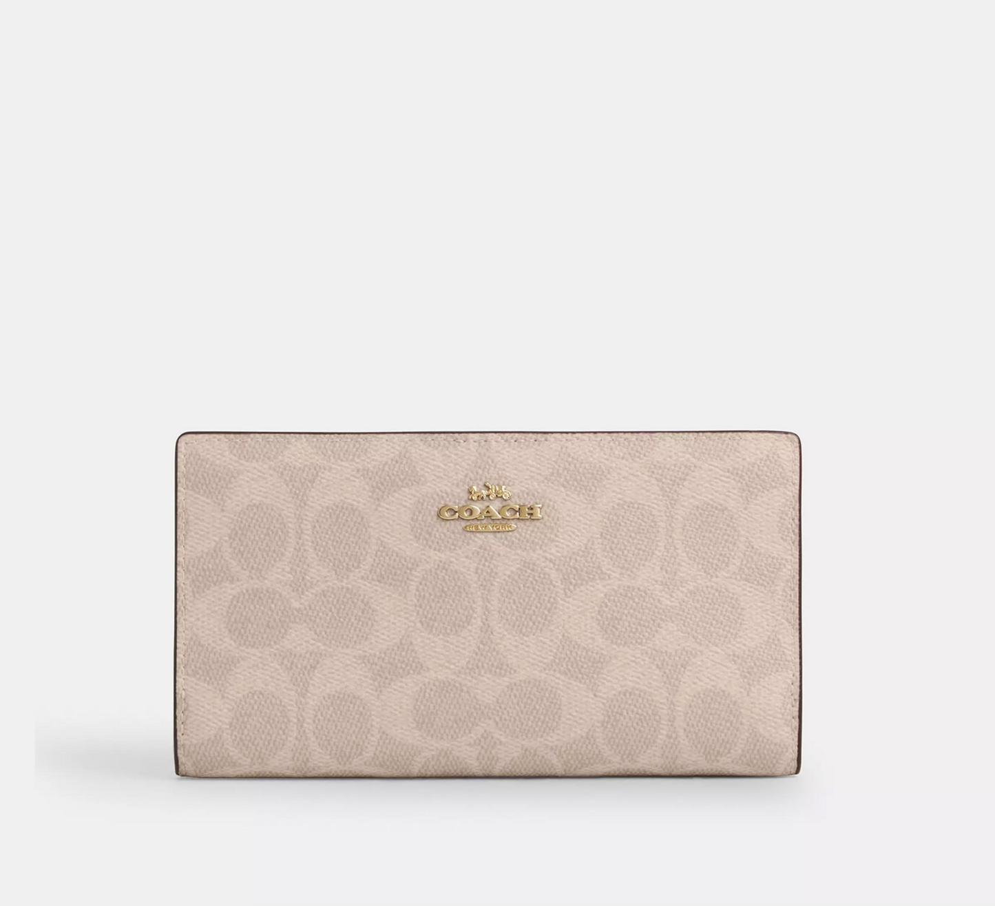 Coach Slim Zip Wallet In Signature Canvas