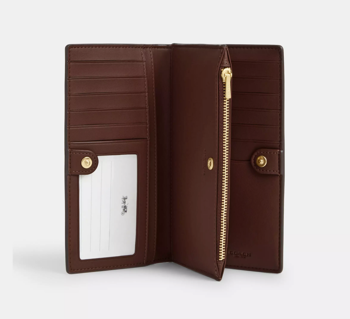 Coach Slim Zip Wallet In Signature Canvas