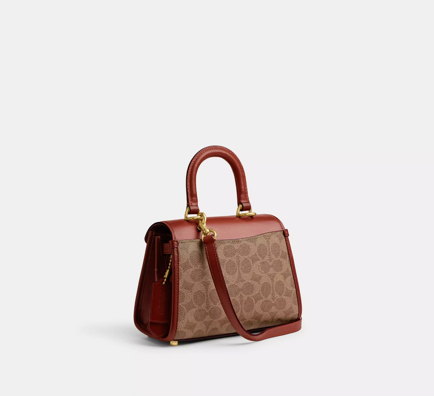 Coach Sammy Top Handle Bag 21 In Signature Canvas