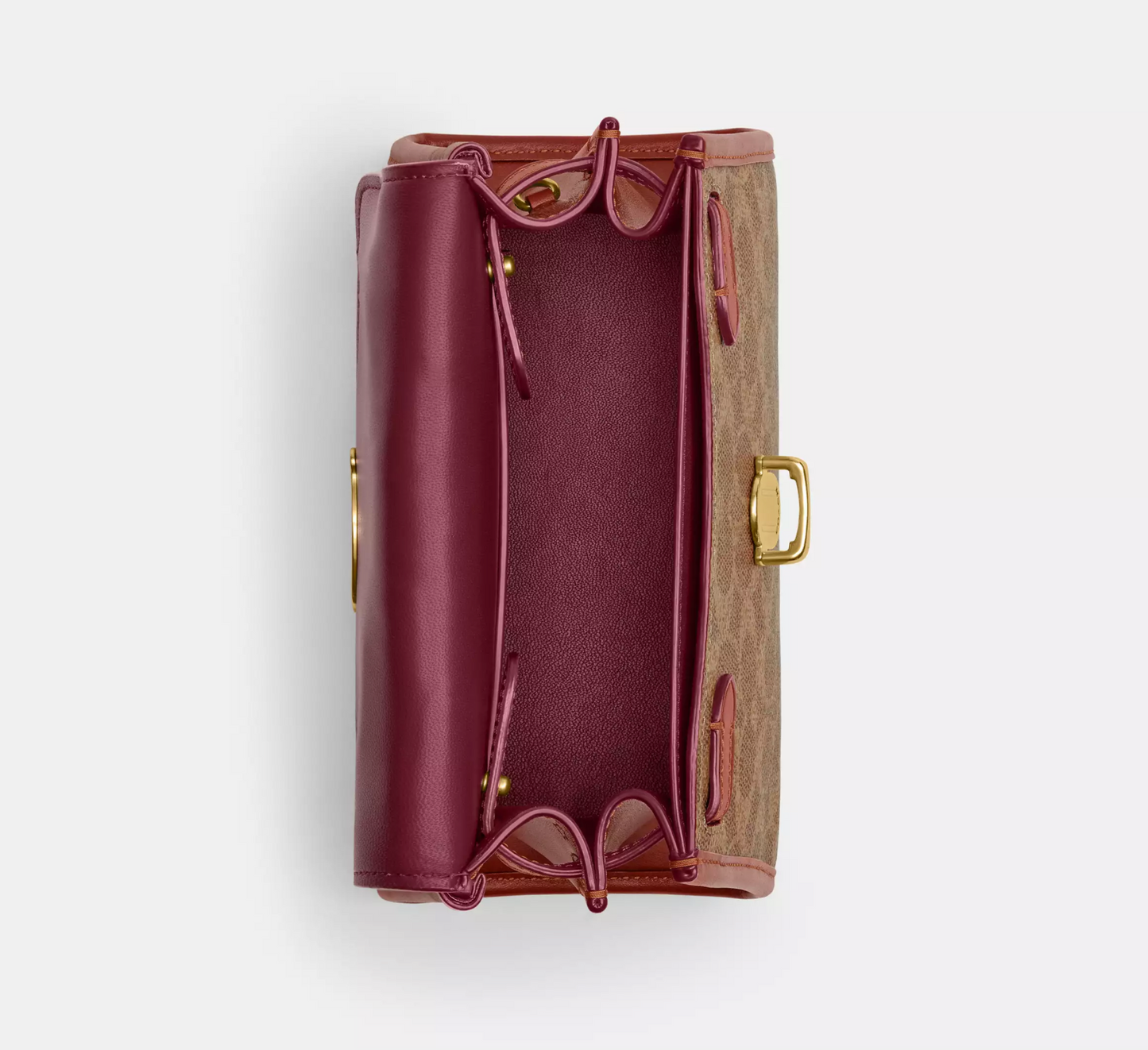 Coach Sammy Top Handle Bag 21 In Signature Canvas