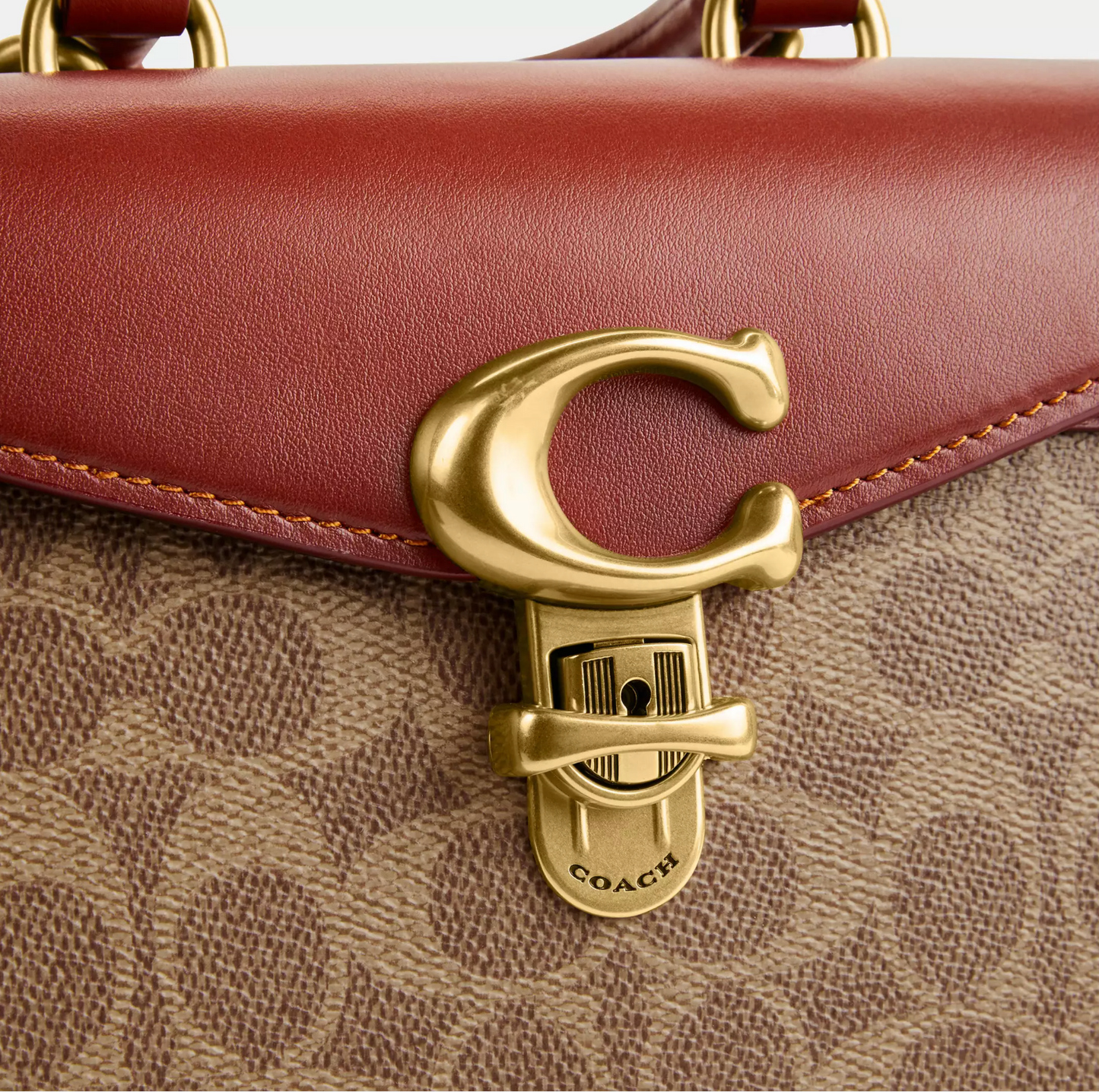 Coach Sammy Top Handle Bag 21 In Signature Canvas