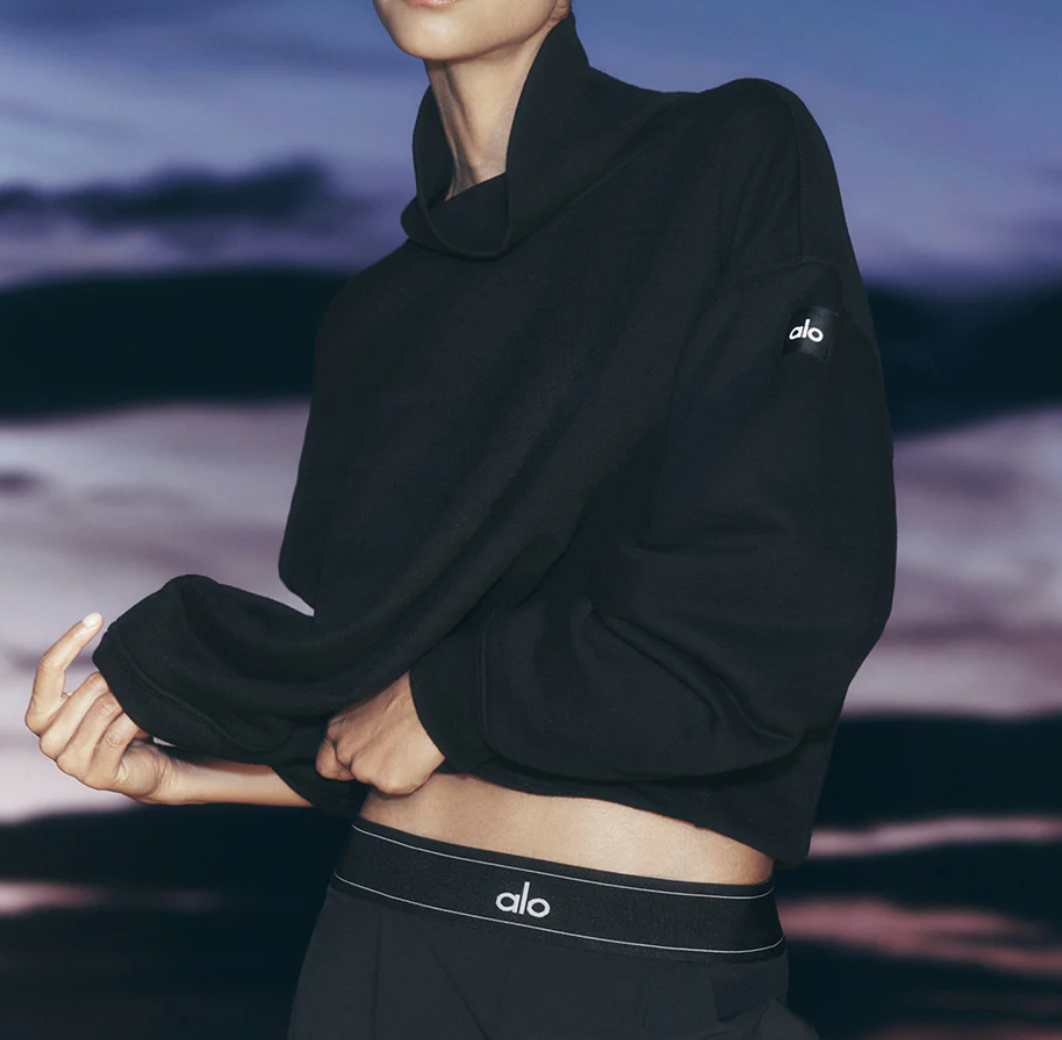 Alo Yoga Hazy Mock Neck Pullover