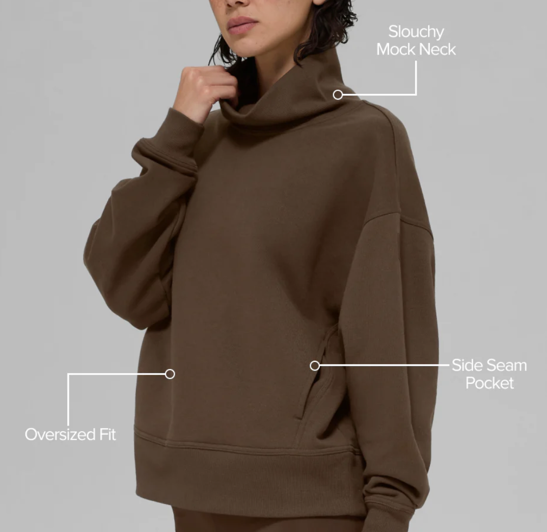 Alo Yoga Hazy Mock Neck Pullover