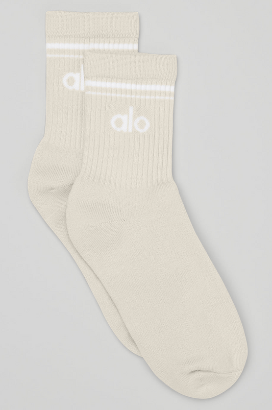 Alo Yoga Unisex Half-Crew Throwback Sock
