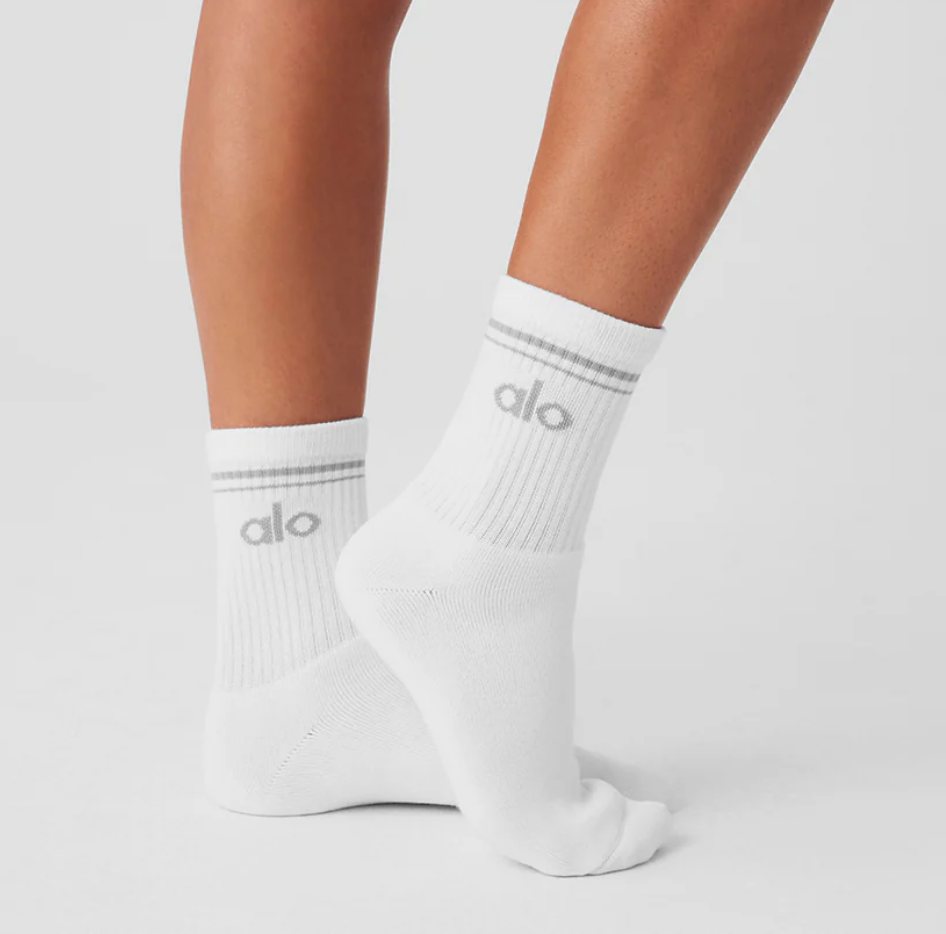 Alo Yoga Unisex Half-Crew Throwback Sock