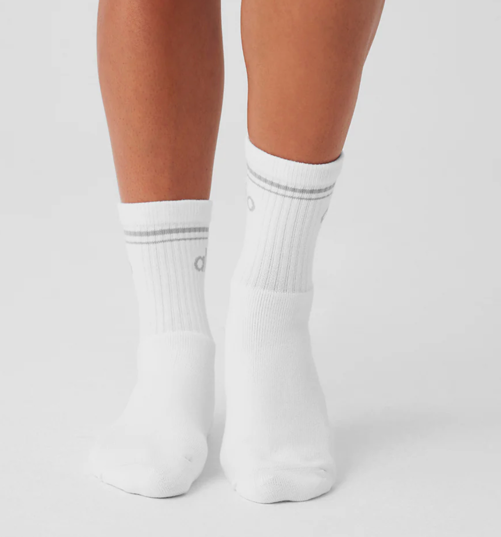 Alo Yoga Unisex Half-Crew Throwback Sock