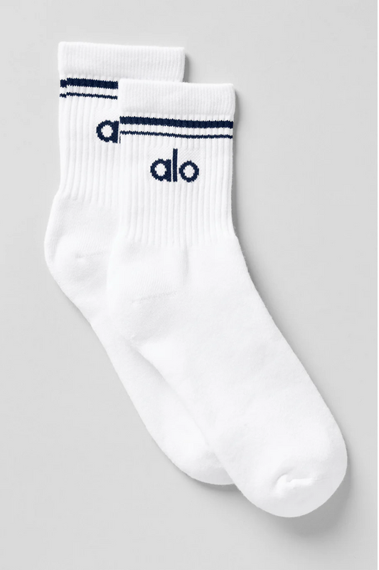 Alo Yoga Unisex Half-Crew Throwback Sock