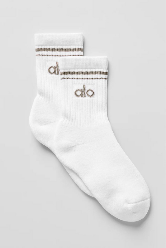 Alo Yoga Unisex Half-Crew Throwback Sock