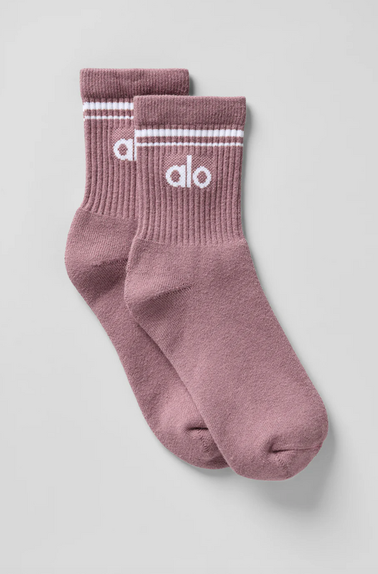 Alo Yoga Unisex Half-Crew Throwback Sock