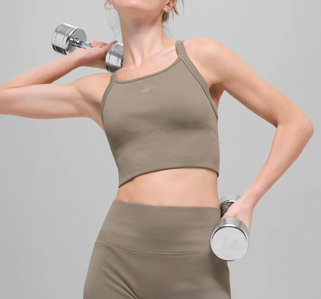 Alo Yoga Seamless Ribbed Favorite Bra Tank