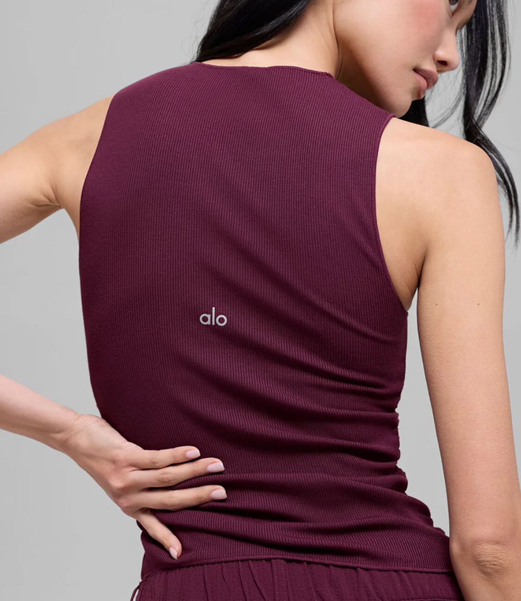 Alo Yoga Ribbed En Pointe Tank