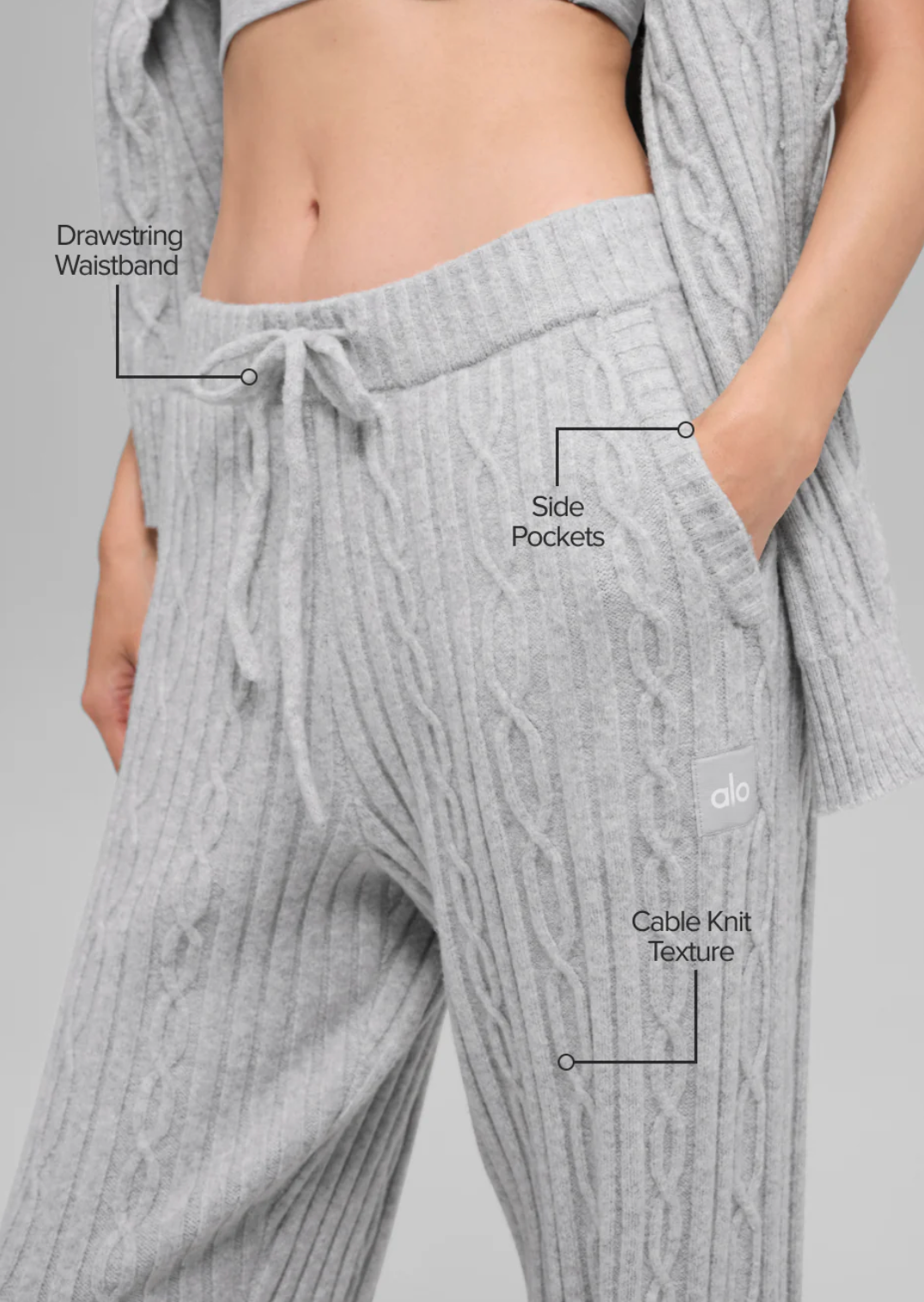 Alo Yoga Cable Knit Winter Bliss Pant