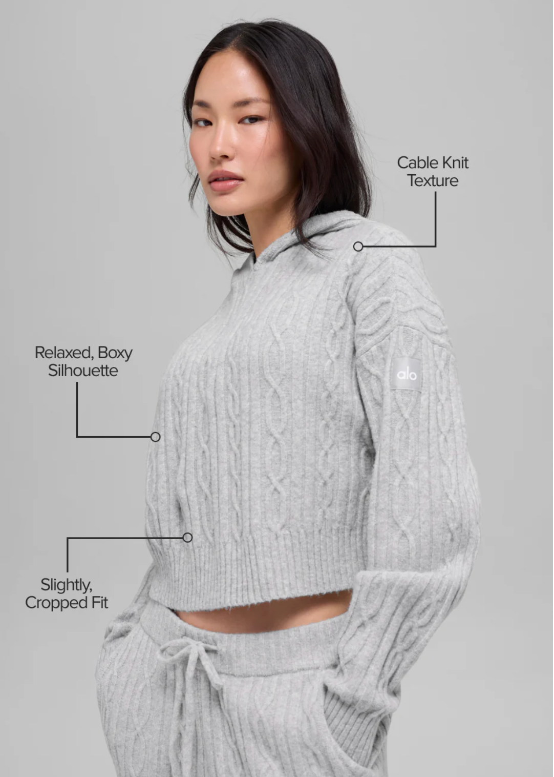 Alo Yoga Cable Knit Winter Bliss Hoodie