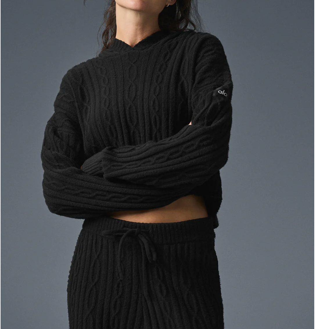 Alo Yoga Cable Knit Winter Bliss Hoodie